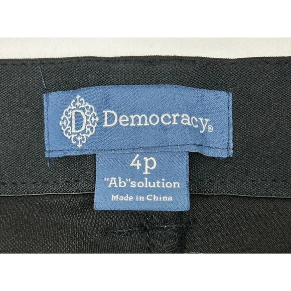 Democracy Itty Bitty Boot Jeans Black Denim size 4 Petite NWT - Picture 9 of 9